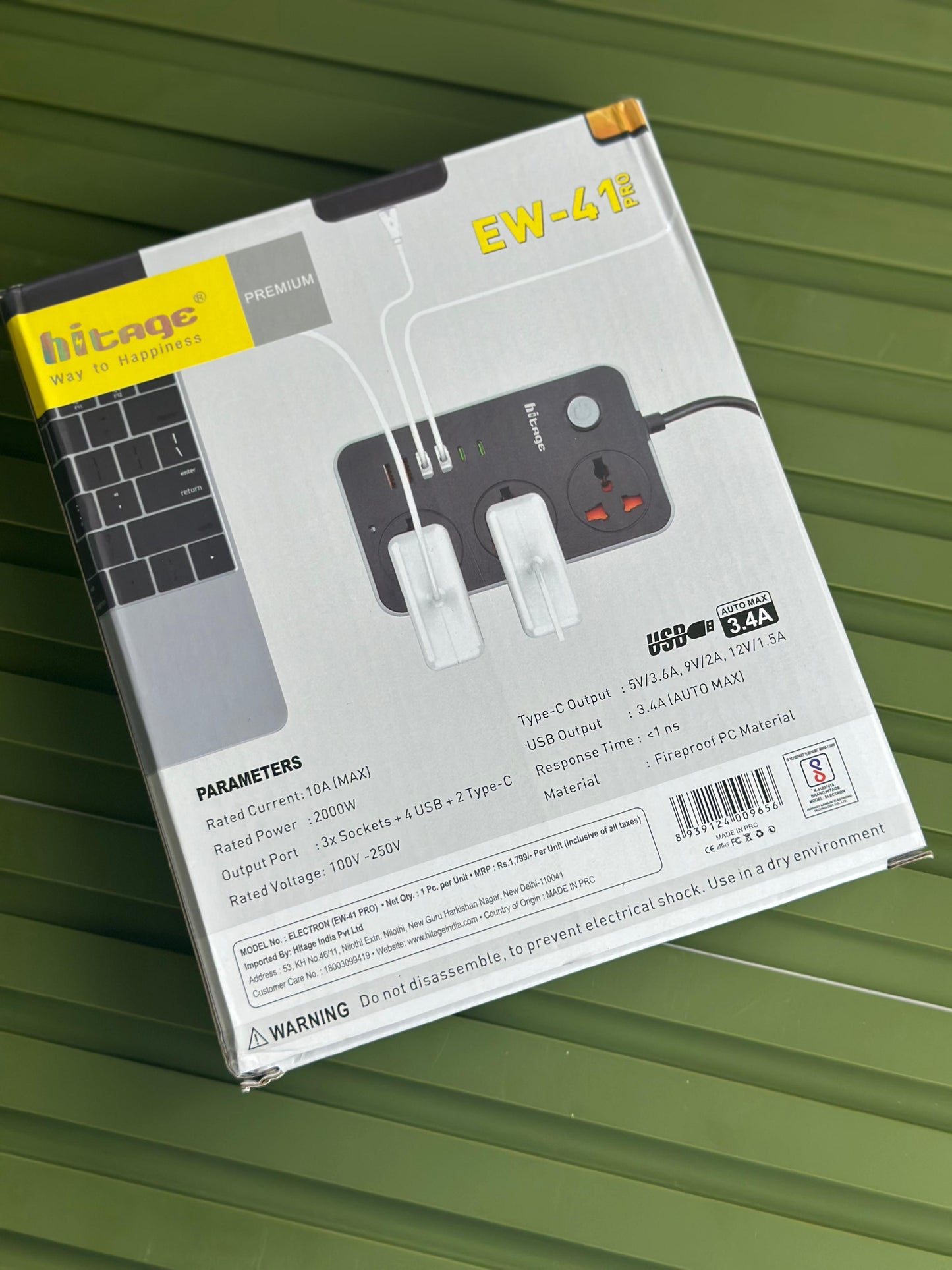 Hitage EW-41 Pro 9-in-1 Premium Power Strip